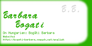 barbara bogati business card